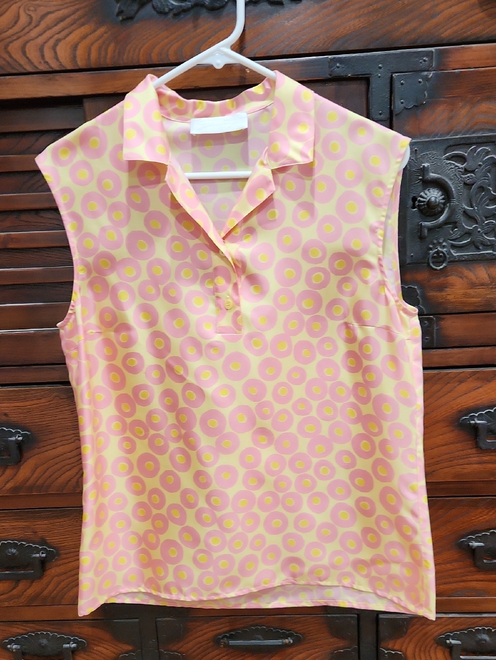 Genny Silk Twill Sleeveless Blouse,  Sz IT 42, US 8